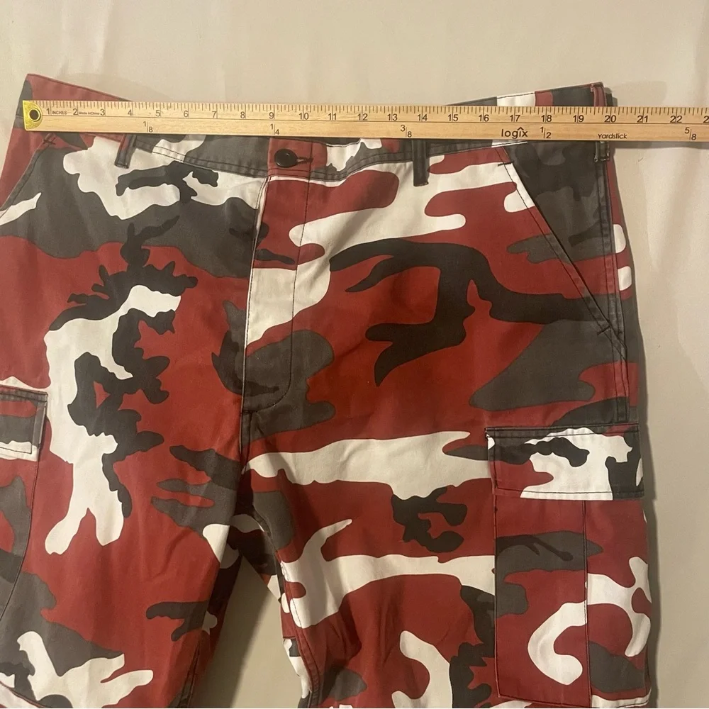 Backbone Red Black White‎ Camo Cargo Pants Jogger Style XL - Picture 14 of 16